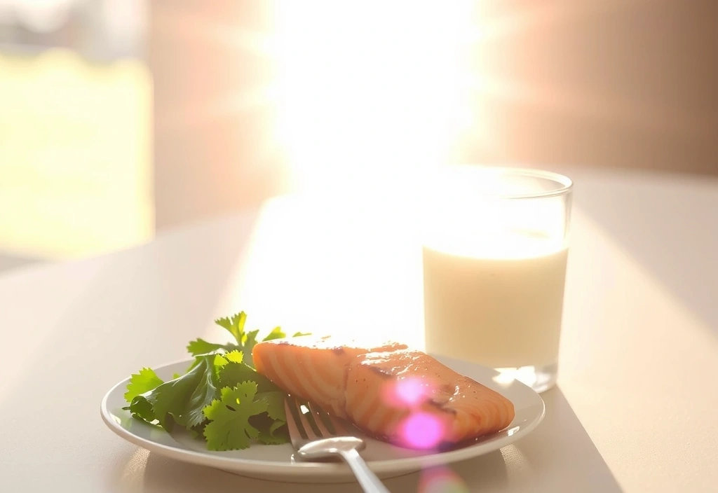 Słońce i ryby symbolizujące witaminę D